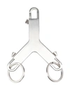 Rick Owens Cerberus Iron Key Chain In Silver
