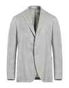 Boglioli Man Suit Jacket Sage Green Size 38 Silk In Sage Green