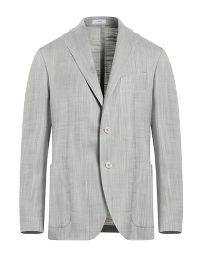 Boglioli Man Suit Jacket Sage Green Size 38 Silk