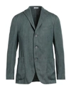 Boglioli Man Blazer Green Size 38 Virgin Wool, Silk, Linen
