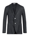 Boglioli Man Blazer Midnight Blue Size 38 Virgin Wool, Silk, Linen In Blue