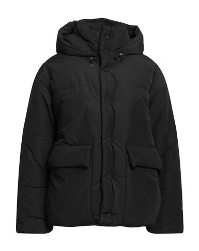 Nanushka Woman Puffer Black Size L Recycled Nylon, Cotton, Viscose, Polyester