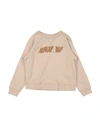 Aniye By Babies'  Toddler Girl Sweatshirt Beige Size 6 Cotton