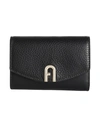 FURLA FURLA FURLA PRIMULA M COMPACT WALLET WOMAN WALLET BLACK SIZE - LEATHER