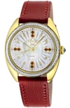 Gv2 Women's Palermo Diamond Swiss Watch In Red