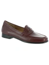 ARRAY HARPER WOMENS LEATHER SLIP ON PENNY LOAFERS