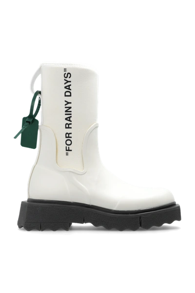 Off-white Sponge Rain Boots In New