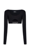 Off-white Logo-band Cropped Top In New