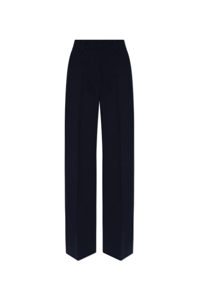 Off-white Wool Pleat-front Trousers In New