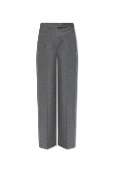 Fendi High-waisted Tailored Trousers In Grey
