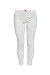 Dsquared2 Cotton Blend Leggings With Floral Patterned Motif In New