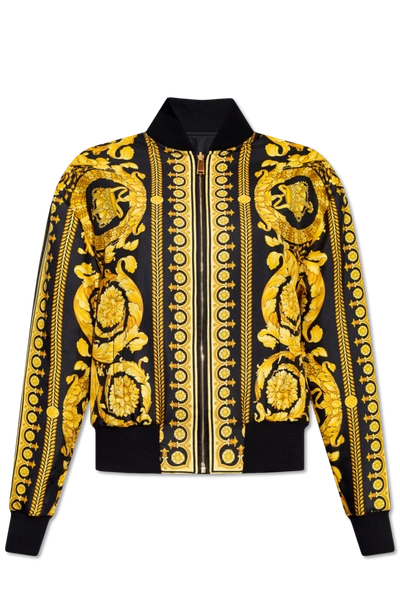 Versace Barocco Reversible Silk Bomber Jacket In New