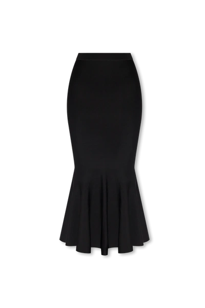 Balmain High Waist Flared Midi Skirt In New