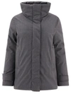 Aspesi Jacket High Collar Front Pockets In Grey