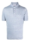 Brunello Cucinelli Men's Jersey Polo Shirt In Blue