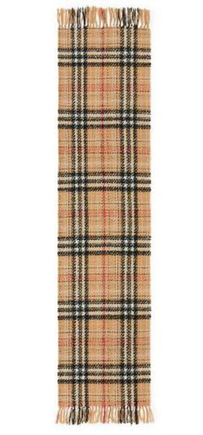 BURBERRY BURBERRY CHECKED CASHMERE-SILK BLEND SCARF