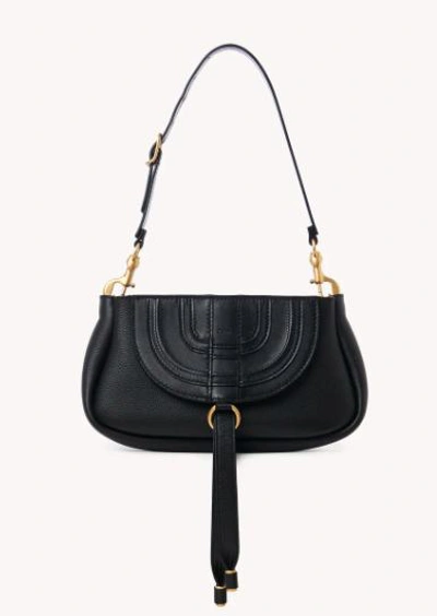 Chloé "marcie" Leather Shoulder Bag In Black