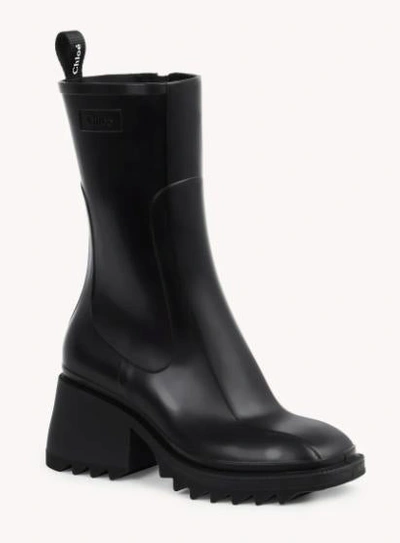 Chloé Betty Pvc Rain Boots In Black