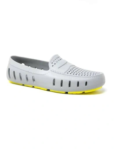 Floafers Men's Country Club Driver Water Shoes In Harbor Mist Gray/lemon Tunic In Grey