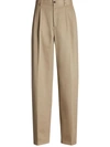 Maison Margiela X Pendleton Checked-yoke Wide-leg Trousers In Beige