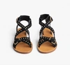 Zadig & Voltaire Cecelia Caprese Stud Strappy Sandal In Black