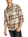 AND NOW THIS MENS FLANNEL PLAID BUTTON-DOWN SHIRT