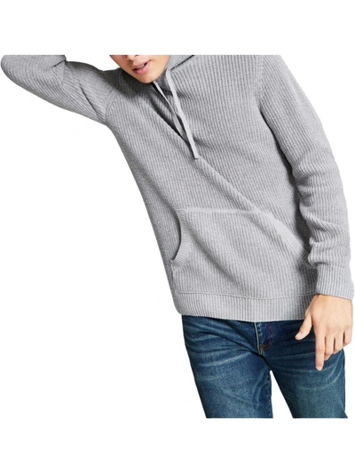 And Now This Mens Ribbed Knit Pullover Hooded Sweater In Multi
