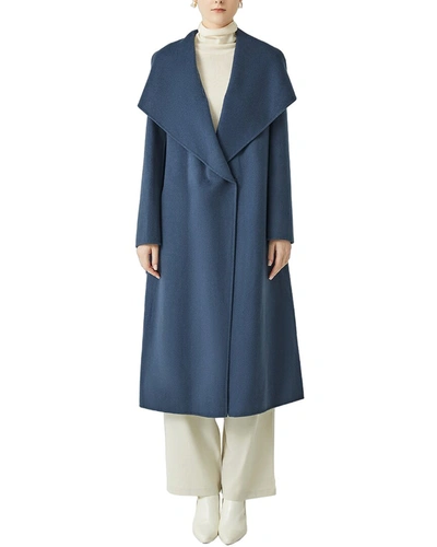 Enjoy Petra Medium Wool Coat In Blue