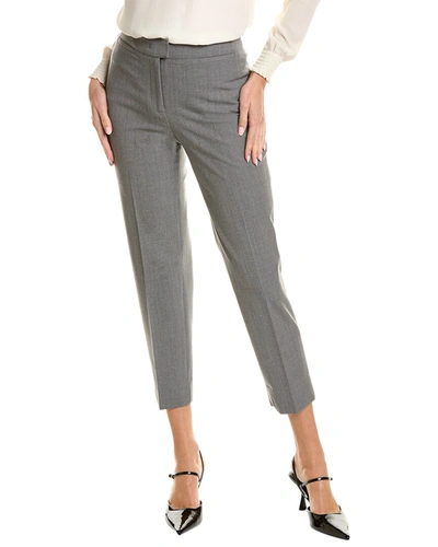 Piazza Sempione Tailored Virgin Wool-blend Trousers In Grey