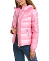 Moncler Gles Hooded Quilted Padded Shell Down Jacket In Pink