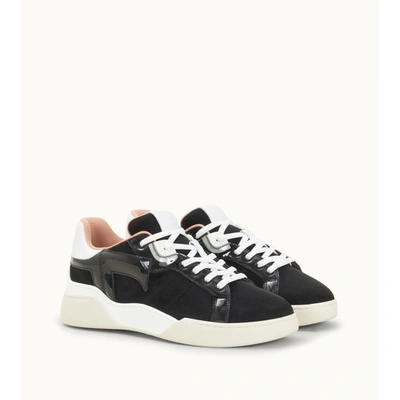 Tod's Sneakers In High Tech Fabric In Black