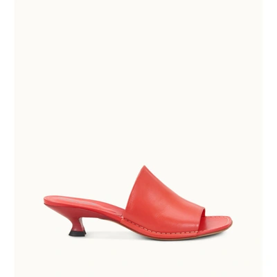 Tod's Sandals In Leather In Red