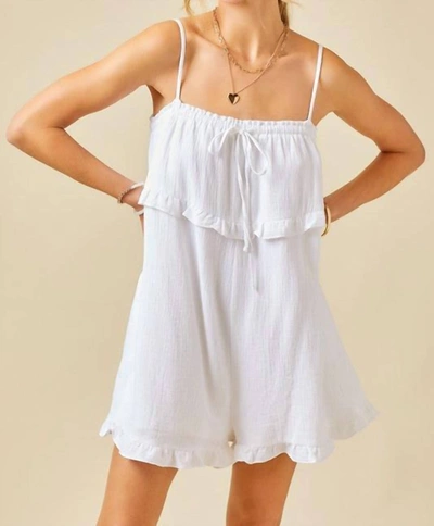 Day + Moon Playing Favorites Romper In White