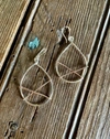 Boho Sol Teardrop Earrings In Silver And Copper In Multi