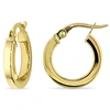 Mimi & Max 15mm Hoop Edged Earrings In 10k Polished Yellow Gold In Yellow