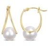 Mimi & Max 8-8.5mm Cultured Freshwater Pearl Earrings In 14k Yellow Gold In White