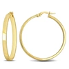 Mimi & Max 35mm Flat Edge Hoop Earrings In 14k Yellow Gold In Yellow