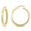 Mimi & Max 40mm Hoop Earrrings In Yellow Plated Sterling Silver In Yellow