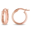 Mimi & Max 14mm Hoop Earrings In 10k Polished Rose Gold In Pink