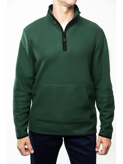 Lazer Mens Fleece 1/4 Zip Sweatshirt In Green