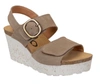 Otbt Peasant Wedge Sandals In Beige