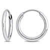 Mimi & Max 11mm Hoop Earrings In 14k White Gold In White
