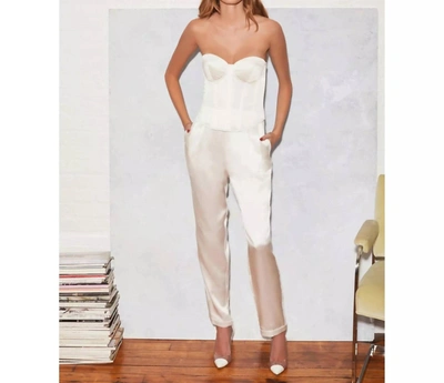 Fleur Du Mal Tuxedo Pants In Ivory