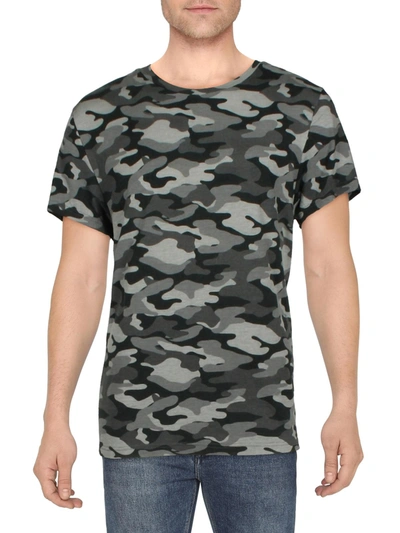 Inc Mens Camouflage Crewneck T-shirt In Grey