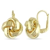 Mimi & Max Love Knot Leverback Earrings In 10k Polished Yellow Gold In Yellow