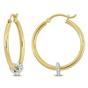 Mimi & Max 25mm Heart Hoop Earrings In 14k Yellow Gold In Yellow