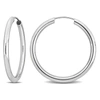 Mimi & Max 25mm Hoop Earrings In 14k White Gold In White