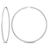 Mimi & Max 70mm Hoop Earrings In 14k White Gold In White