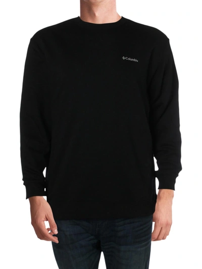 Columbia Hart Mountain Mens Crewneck Cozy Sweatshirt In Black