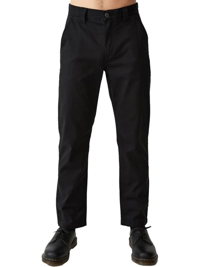 Cotton On Beckley Mens Mid-rise Khaki Chino Pants In Black